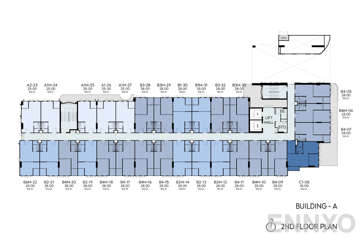 แปลนชั้น 2nd FLOOR PLAN ของโครงการ แอสปาย รัชโยธิน