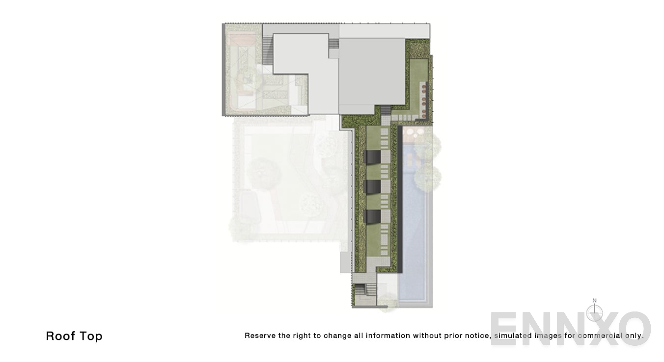 แปลนชั้น Roof Top ของโครงการ Nue Noble Faichai - Wanglang