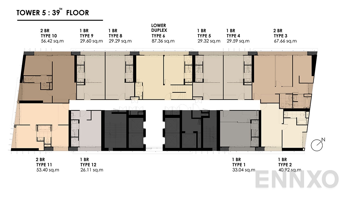แปลนชั้น TOWER 5 : 39 FLOOR ของโครงการ Park Origin Phromphong