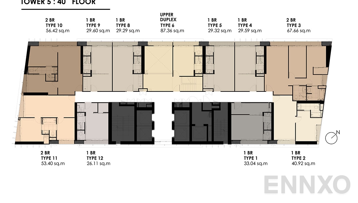 แปลนชั้น TOWER 5 : 40 FLOOR ของโครงการ Park Origin Phromphong