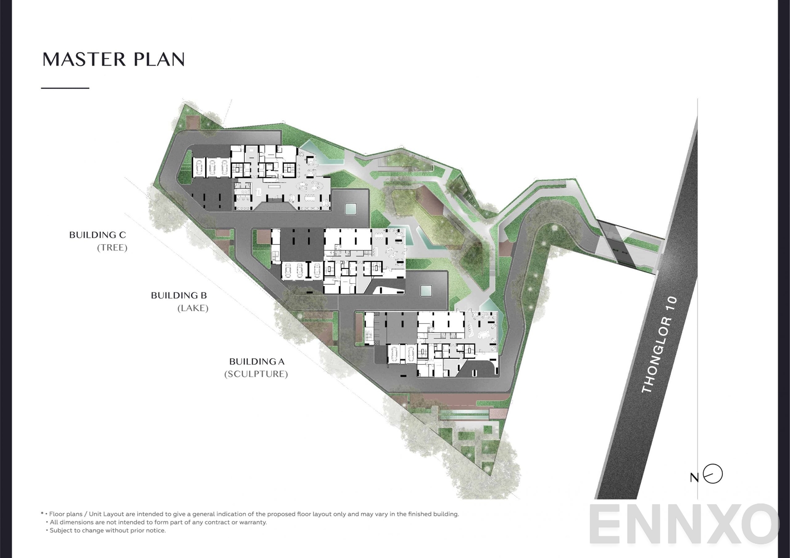 แปลนชั้น Master Plan ของโครงการ Park Origin Thonglor