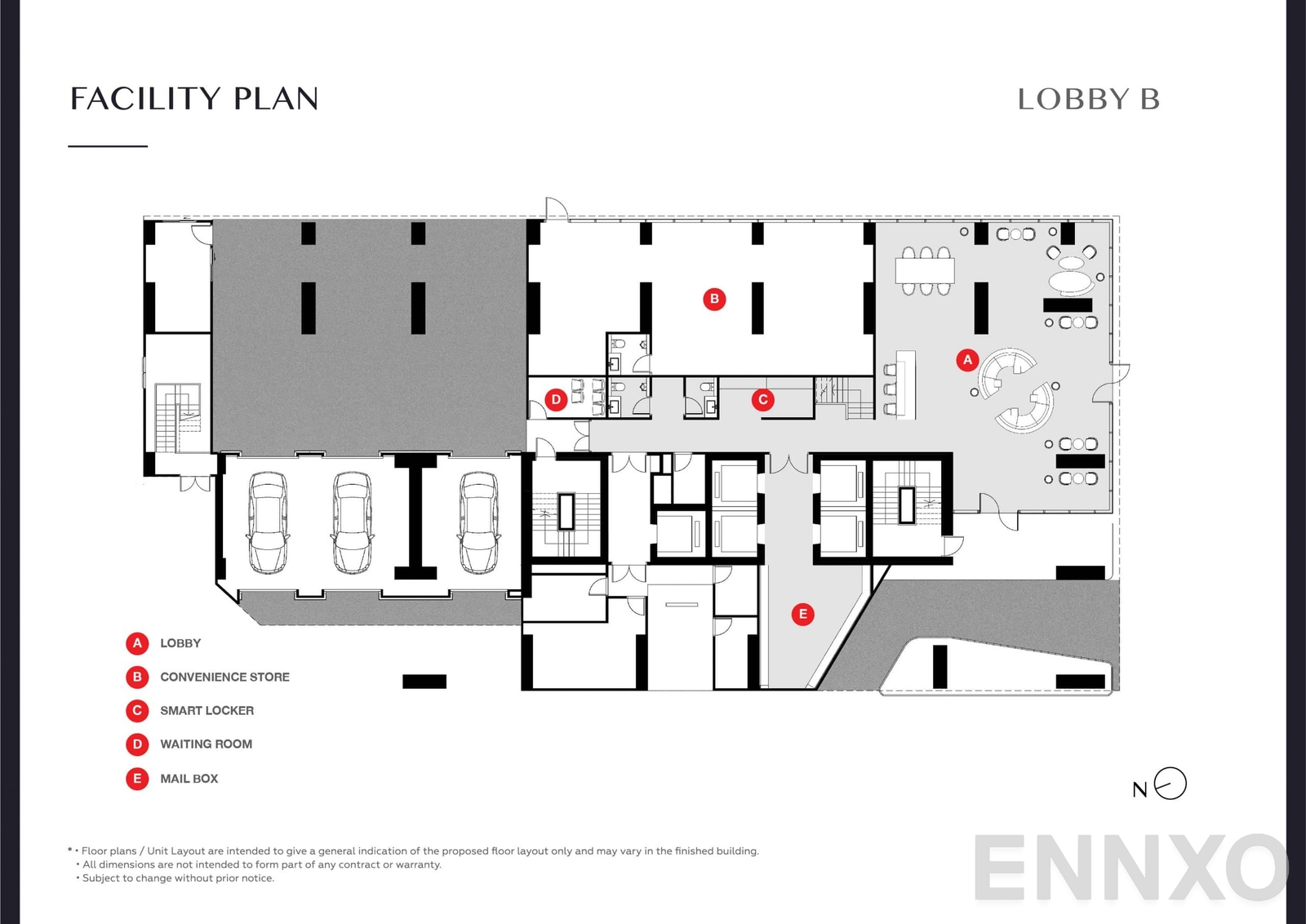 แปลนชั้น Facility Plan B ของโครงการ Park Origin Thonglor