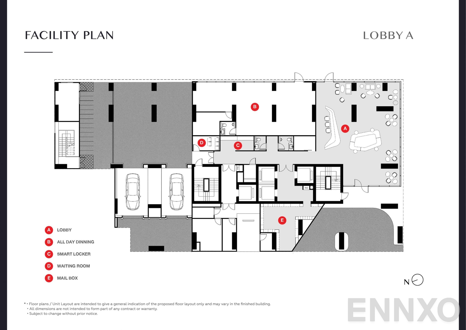 แปลนชั้น Facility Plan A ของโครงการ Park Origin Thonglor