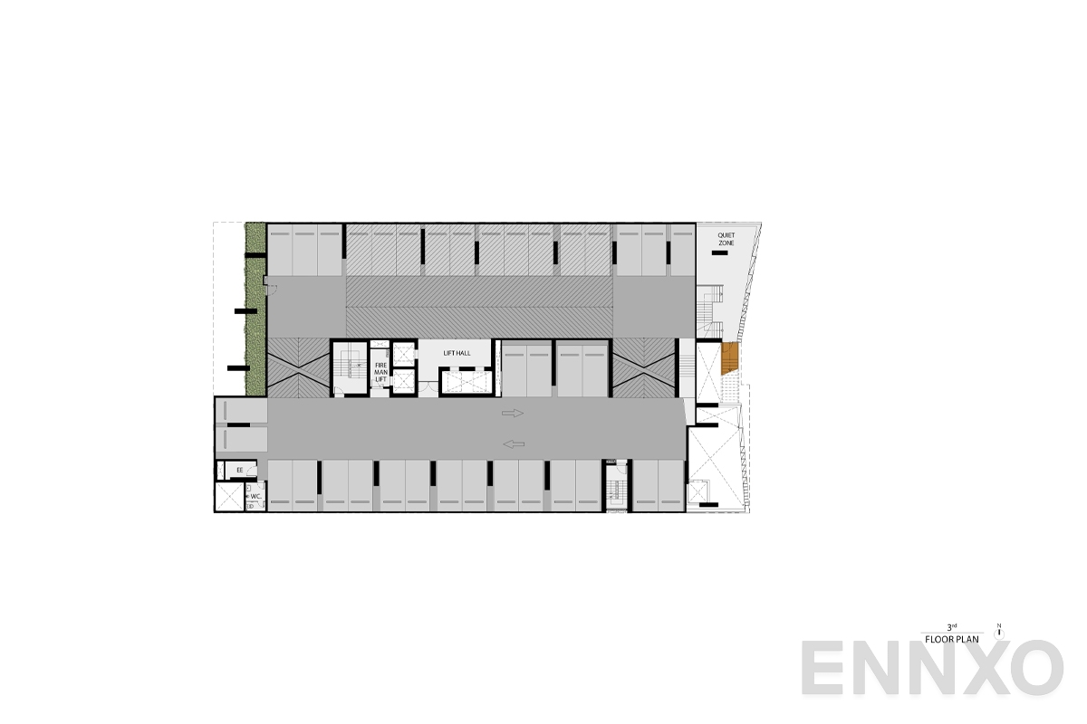 แปลนชั้น 3rd floor plan ของโครงการ RHYTHM Ekkamai Estate
