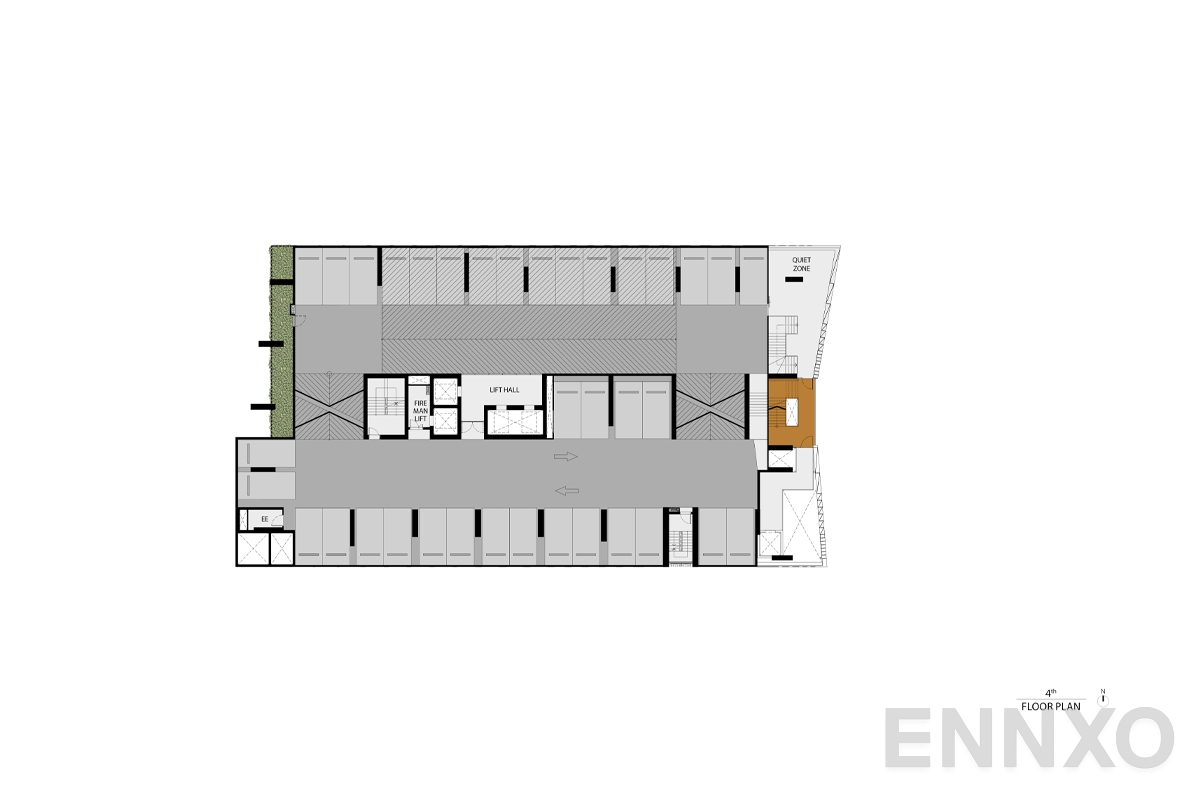 แปลนชั้น 4th floor plan ของโครงการ RHYTHM Ekkamai Estate