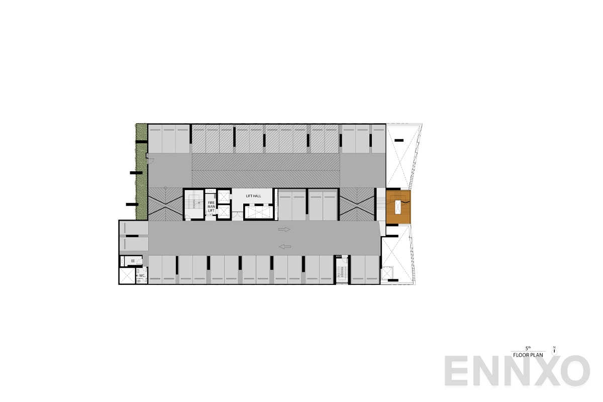 แปลนชั้น 5th floor plan ของโครงการ RHYTHM Ekkamai Estate