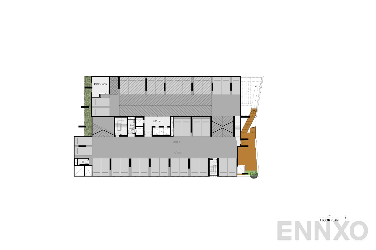 แปลนชั้น 6th floor plan ของโครงการ RHYTHM Ekkamai Estate