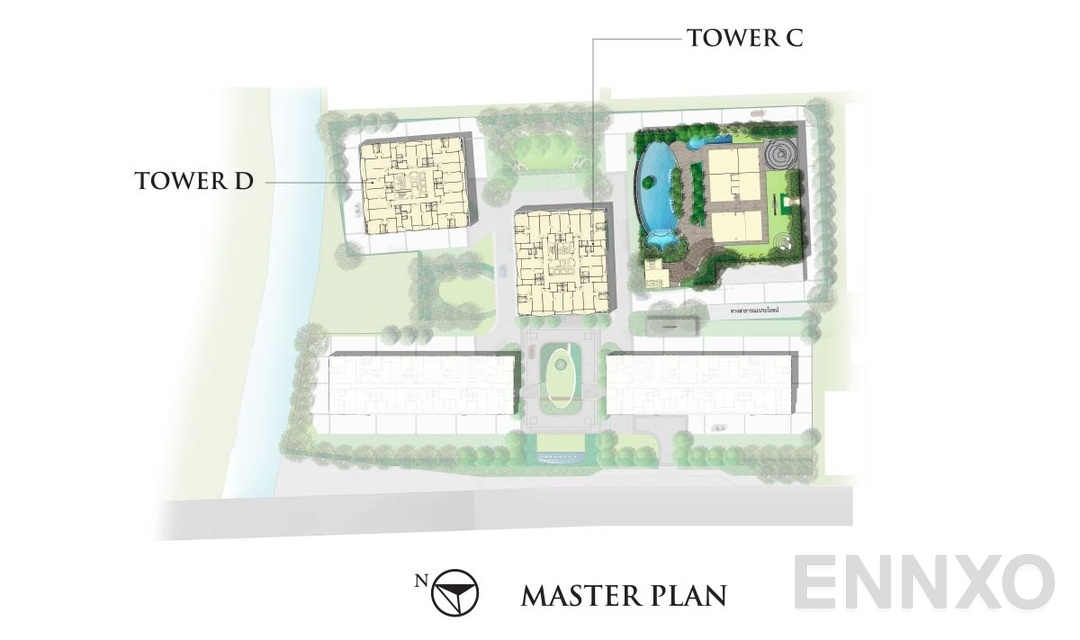 แปลนชั้น Tower C&D ของโครงการ ศุภาลัย โอเรียนทัล สุขุมวิท 39