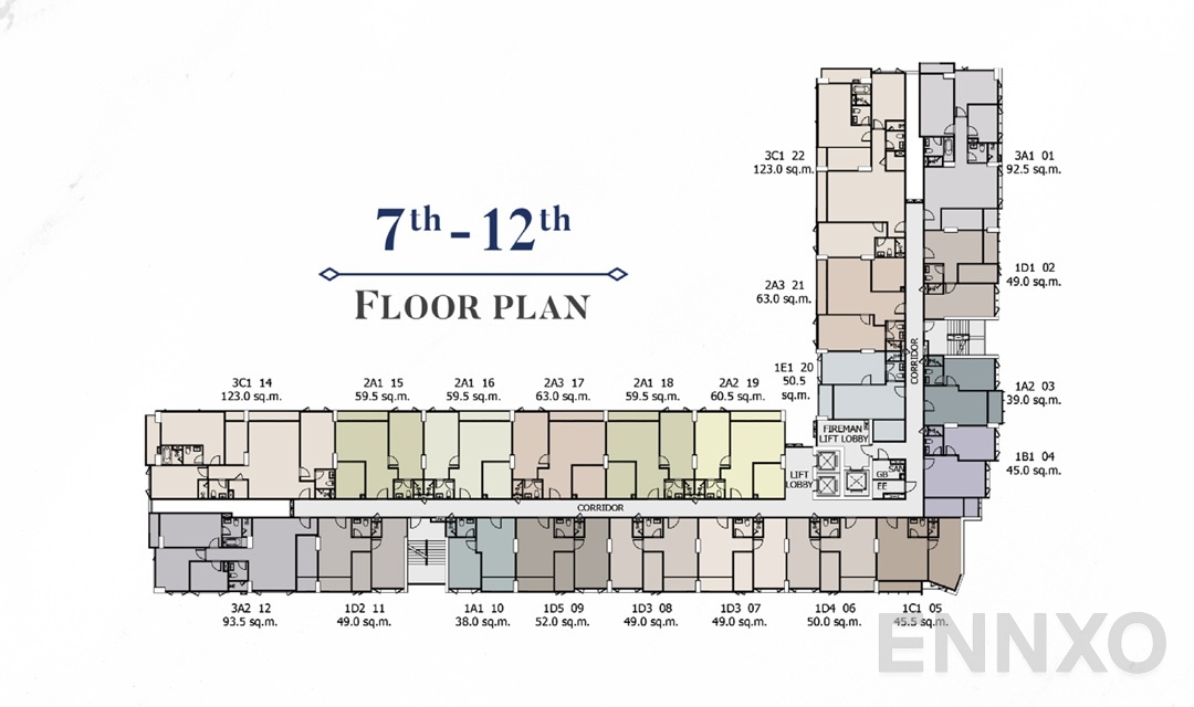 แปลนชั้น 01_MasterPlan_7-12th ของโครงการ ศุภาลัย พรีเมียร์ สามเสน - ราชวัตร