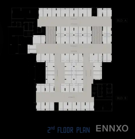 แปลนชั้น Building B (2nd Floor) ของโครงการ เดอะ นิช โมโน รัชวิภา