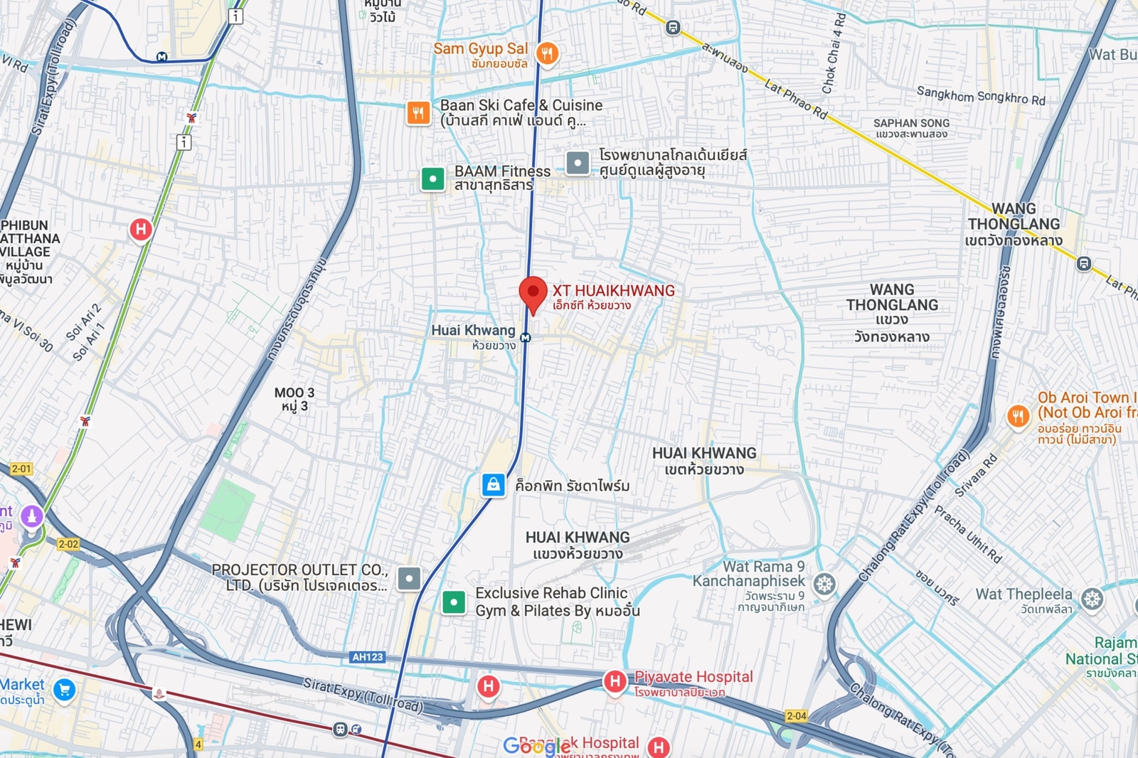 โลเคชั่น คอนโด XT ห้วยขวาง
