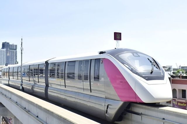 รถไฟฟ้าสายสีชมพู มีนบุรี - แคราย เปิดให้บริการ เช็กเลยมีกี่สถานี สถานีอะไรบ้าง